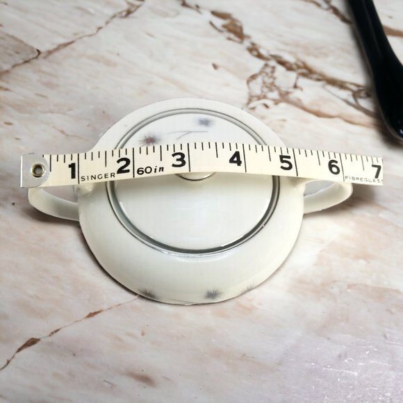 Creative Platinum Starburst Sugar Bowl M.C.M Vintage Tableware Made In Japan - Picture 8 of 11